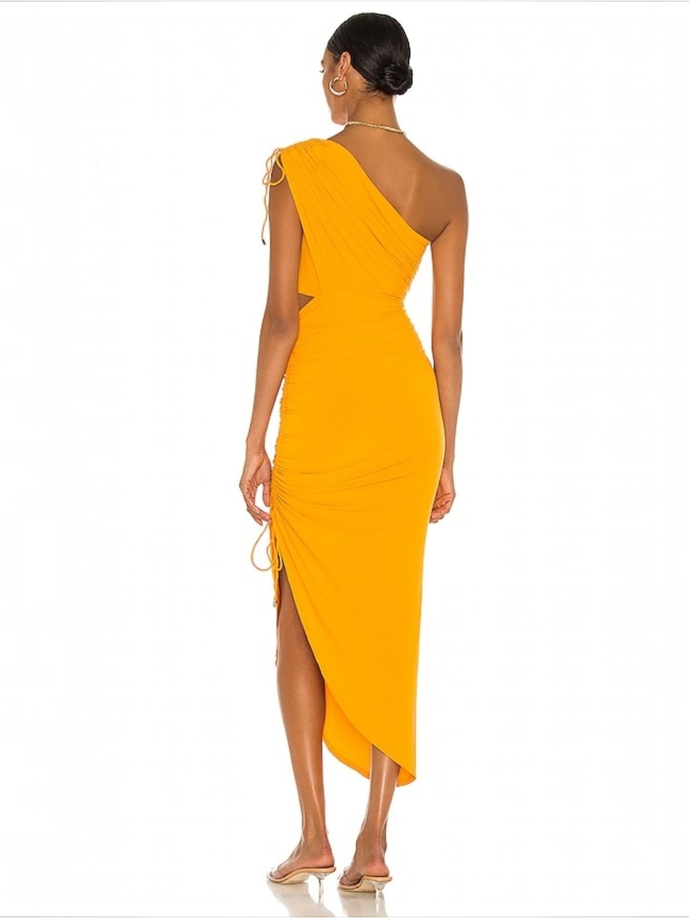 NWT Significant Other Cindy Dress Marigold One Shoulder Cutout Dress US 6 - Picture 4 of 13